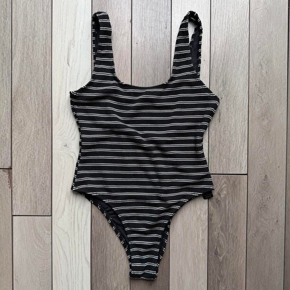 Topshop textured striped one piece